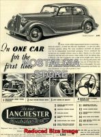 1938_Lanchester Roadrider De-Luxe Advert - Retro Car Ads - The Nostalgia Store